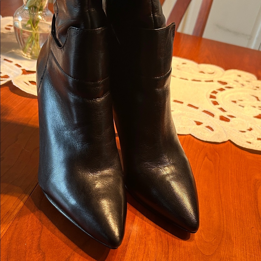 Nine West Black Heeled Knee-High Boots